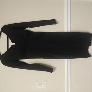 Elegant Black Long Sleeve Dress- Bodycon
